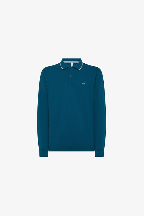 Sun 68 Polo Small Stripes M/l Blu Uomo