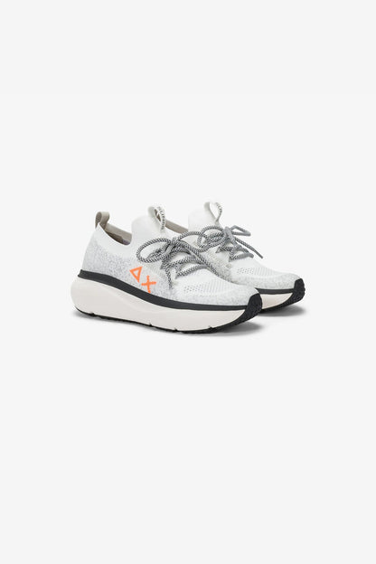Sun 68 Sneakers Jupiter Knit Bianco Bambino