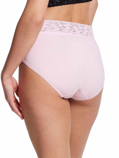 Bliss Pink Supima® Cotton French Brief full coverage back - On Model Rear View | Hanky Panky