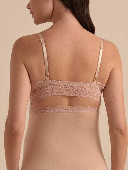 Chai Supima® Cotton Nursing Bralette - Back View Showing Lace Band and Adjustable Straps | Hanky Panky