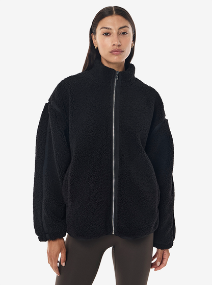 Surge Teddy Jacket in Black