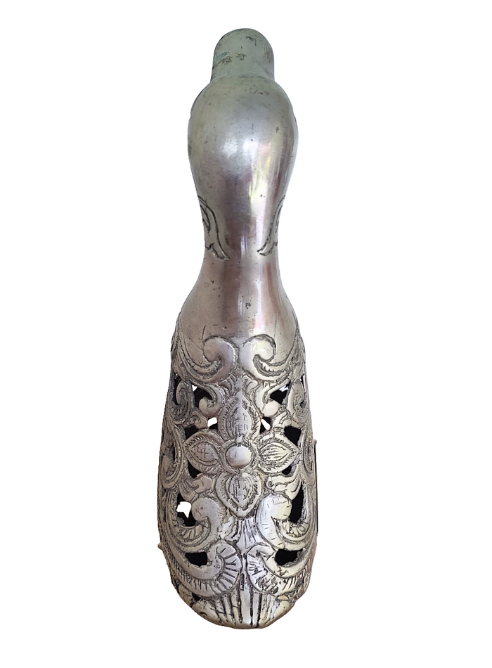 Table Decor. Cute Bronze Duck Sculpture in Floral design.