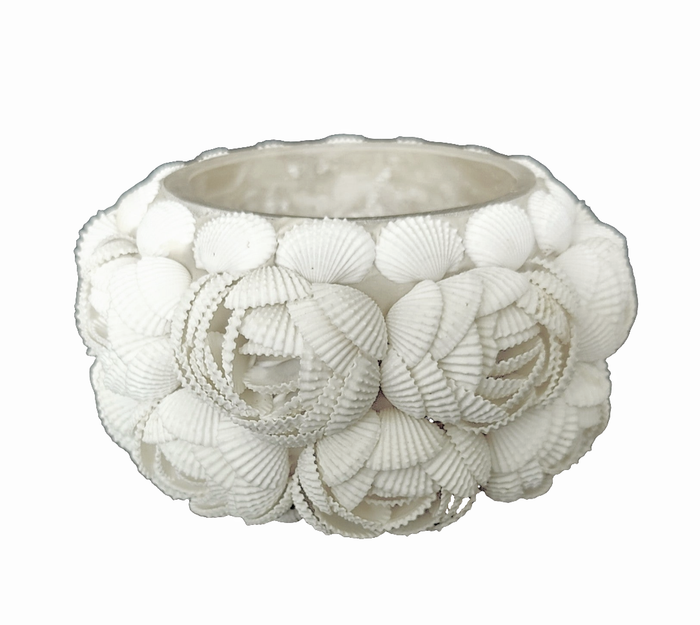 Table Decor Lighting: 
Bowl Shaped Natural Sea shells Tea Light Holder.