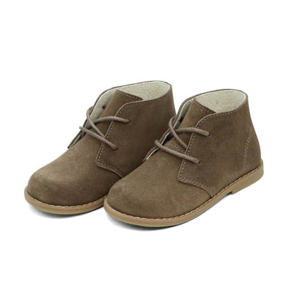 Toddler Boys' Theo Lace Up Brown Leather Boot - L'Amour Shoes