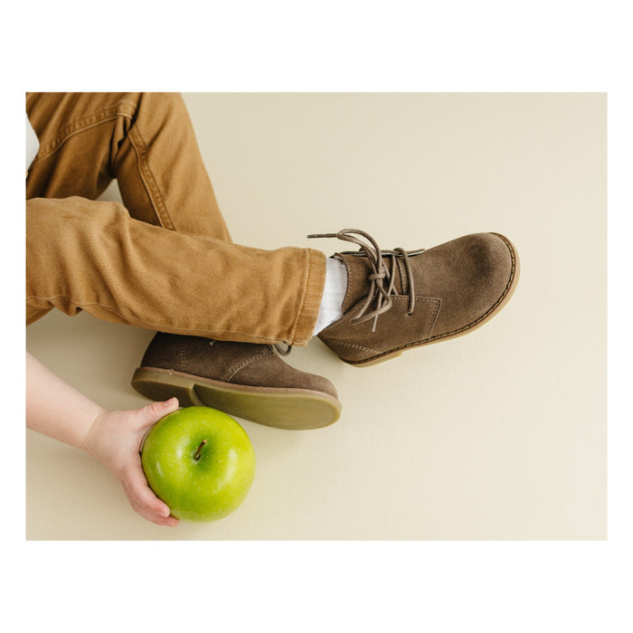 Toddler Boys' Theo Lace Up Brown Leather Boot - L'Amour Shoes