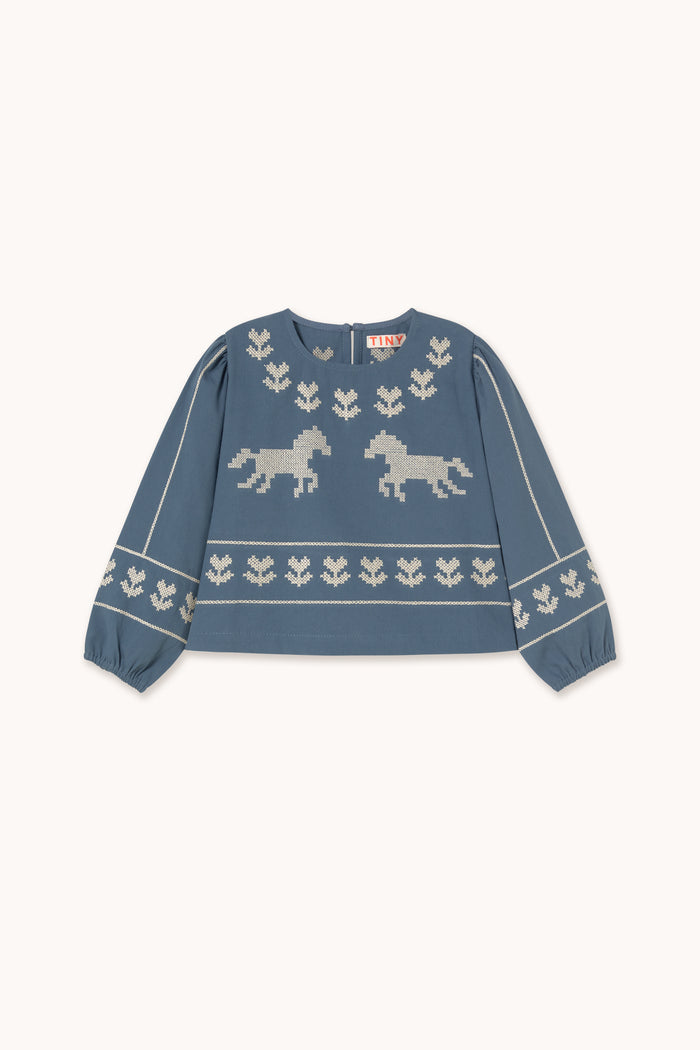 Tiny Cottons – Horses & Flowers Blouse