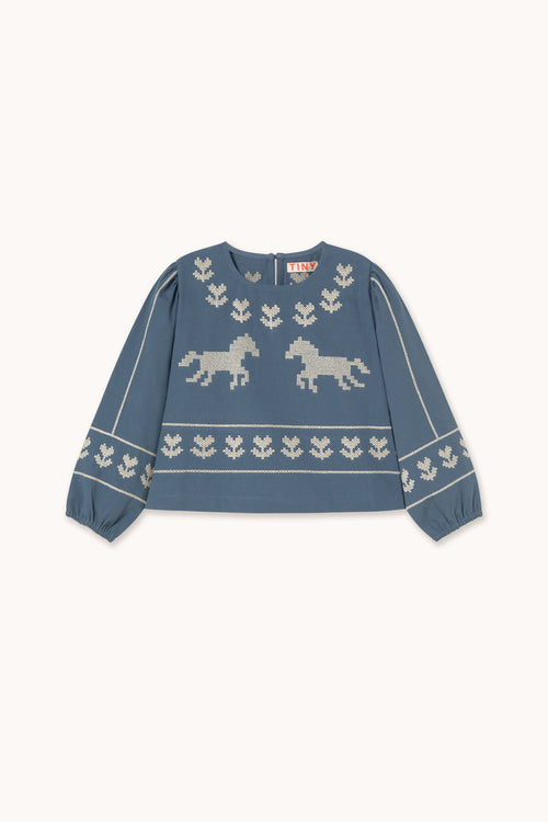 Tiny Cottons – Horses & Flowers Blouse