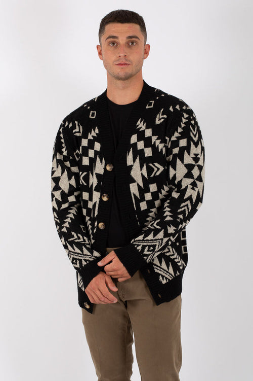Tooco Cardigan Nero Uomo