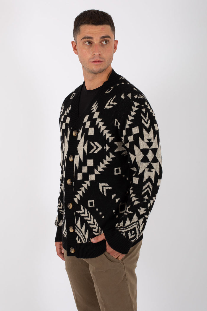 Tooco Cardigan Nero Uomo