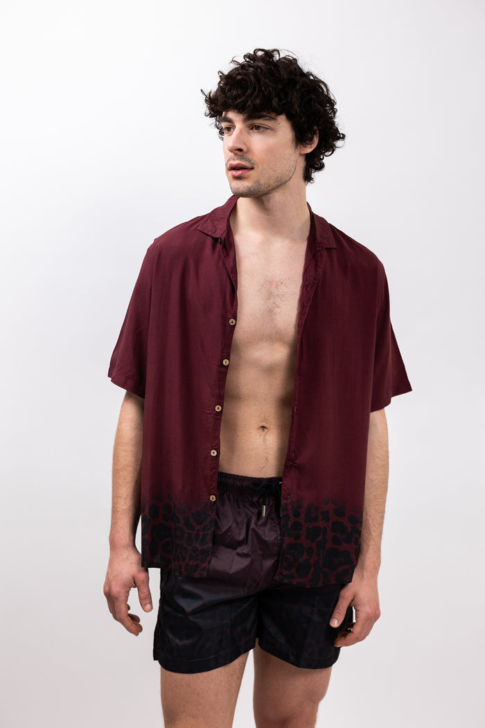 Tooco Men Bowling Shirt Short Sleeve Uomo