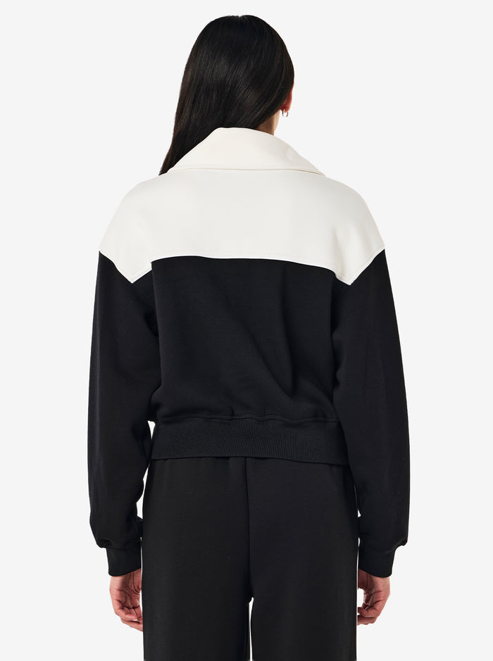 Triumph Jacket in Black & Whisper White
