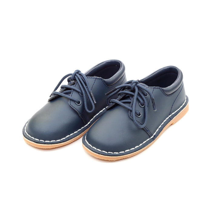 Tyler Navy Stitch Down Leather Lace Up Shoe - L'Amour Shoes