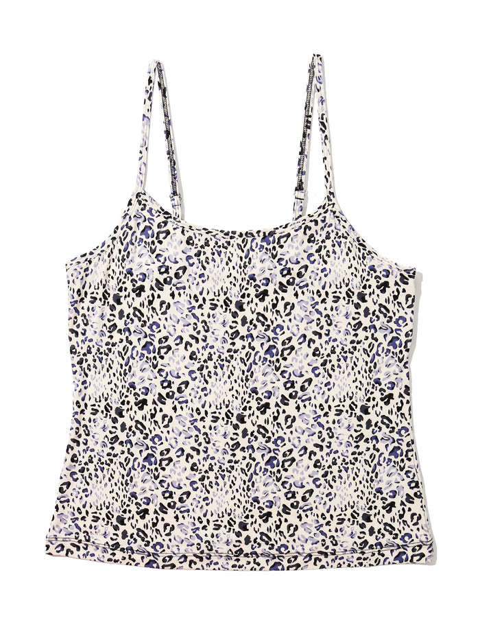 Spotted Leopard Print Modal Lounge Cami - Flat Lay Front View | Hanky Panky