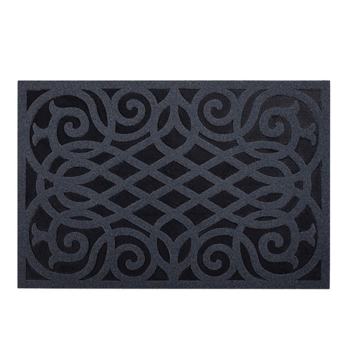 Victorian Style Eco Indoor/Outdoor Door Mat - Dark Grey