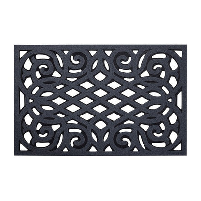Victorian Style Eco Indoor/Outdoor Door Mat - Dark Grey