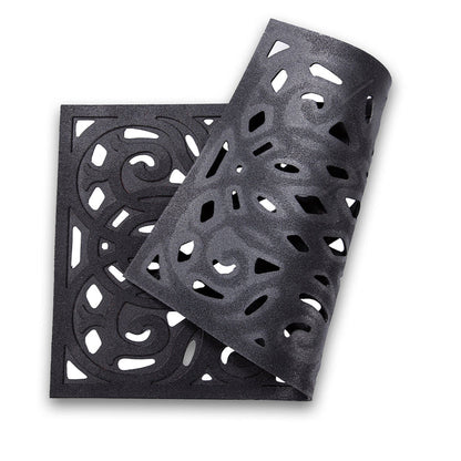 Victorian Style Eco Outdoor Door Mat - Black