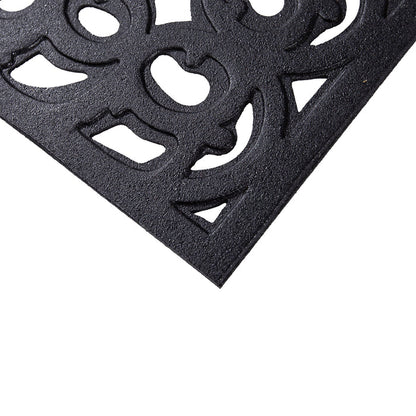 Victorian Style Eco Outdoor Door Mat - Black