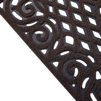 Victorian Style Eco Outdoor Door Mat - Chocolate