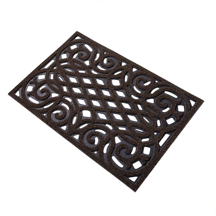 Victorian Style Eco Outdoor Door Mat - Chocolate