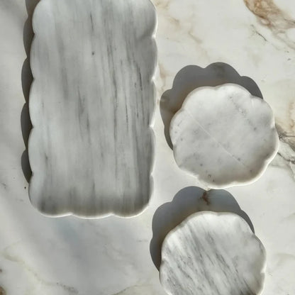 Villa Lua - Josaphine Marble Tray in White
