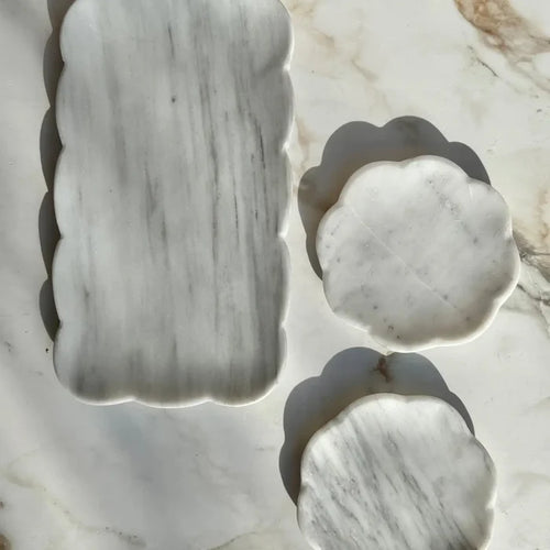 Villa Lua - Josaphine Marble Tray in White