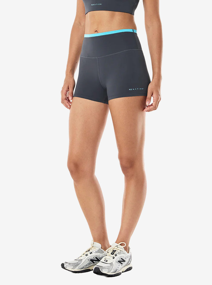 Vita 2.5" Bike Short in Marine Blue & Turquoise