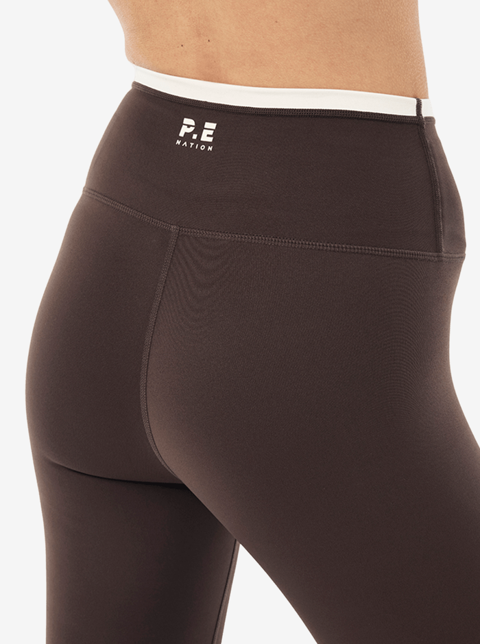 Vita Full Length Legging in Coffee & Whisper White