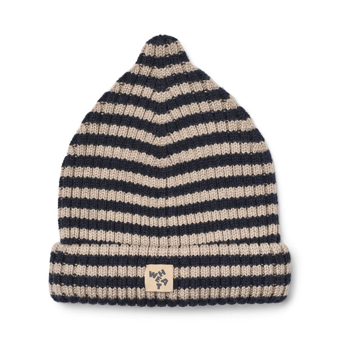 WHEAT – Topper Beanie in Navy Stripe