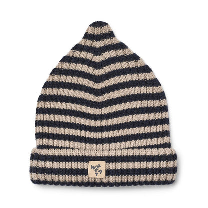 WHEAT – Topper Beanie in Navy Stripe