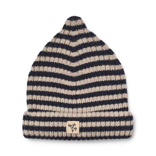 WHEAT – Topper Beanie in Navy Stripe