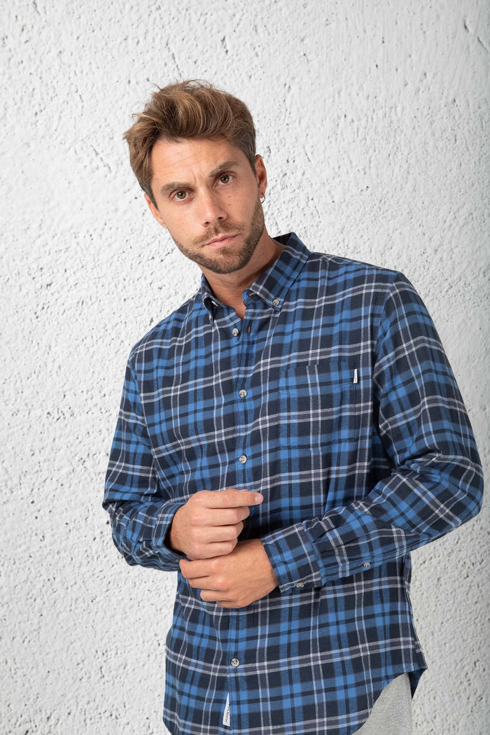 Woolrich Camicia Light Flannel Blu Uomo