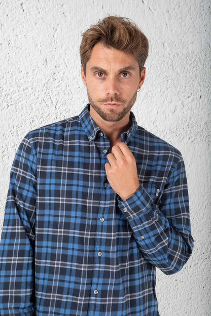 Woolrich Camicia Light Flannel Blu Uomo