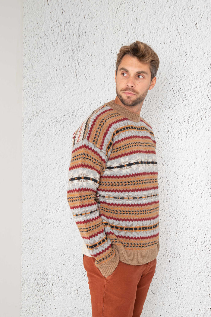 Woolrich Pull Girocollo Fair Isle Uomo