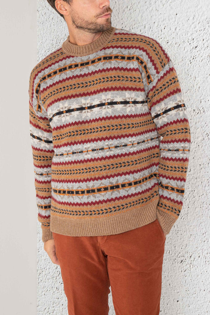 Woolrich Pull Girocollo Fair Isle Uomo