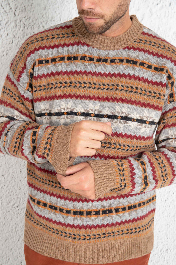 Woolrich Pull Girocollo Fair Isle Uomo