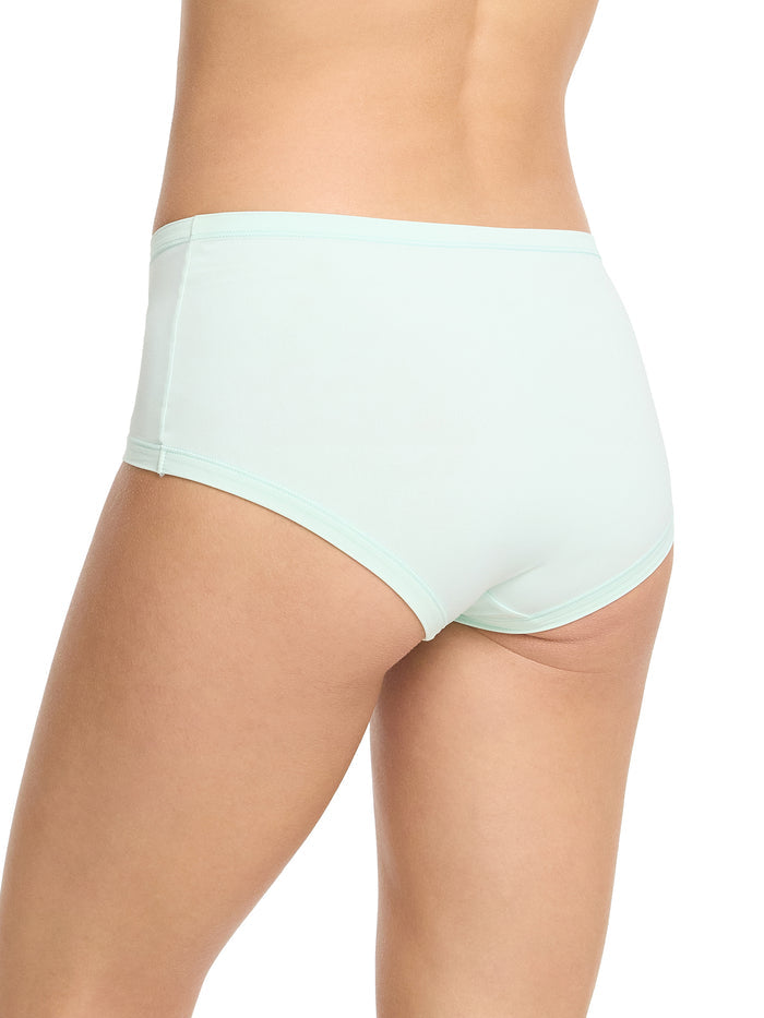 Crystal Clear Blue YourFit™ Boyshort - Back View On Model, Full Coverage One Size Fit | Hanky Panky